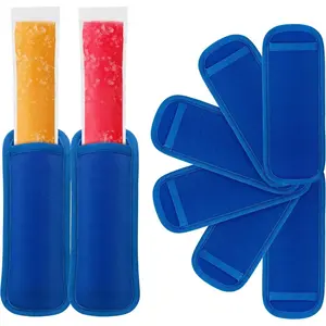 6 Pack Reusable Popsicles Frozen Bags Ice Pop Stick Sleeves for Kids, Popsicles Molds for Reusable Yogurt Tubes Popsicle Bulk Ice Pops Holder, Useful Popsicle Holders for kids No Drip