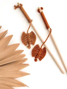 Macrame Cat Wand Toy - Interactive Teaser Toy for Pet Exercise & Enrichment - Plastic-Free, Dye-Free, Eco-Friendly Kitten Toys - Gifts for Cat Moms