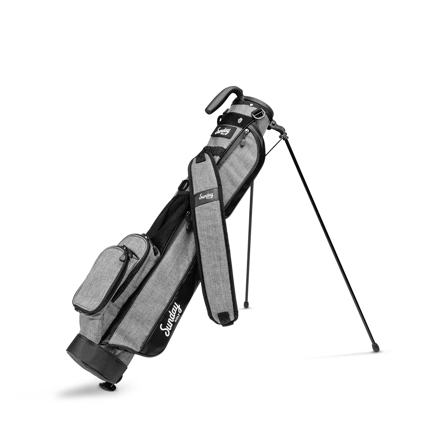 Lightweight Golf Stand Bag in Heather Gray, Water-Resistant Par 3 Bag for 6 Golf Clubs with an Insulated Cooler Pocket and Dual-Flex Stand, Golf Bag