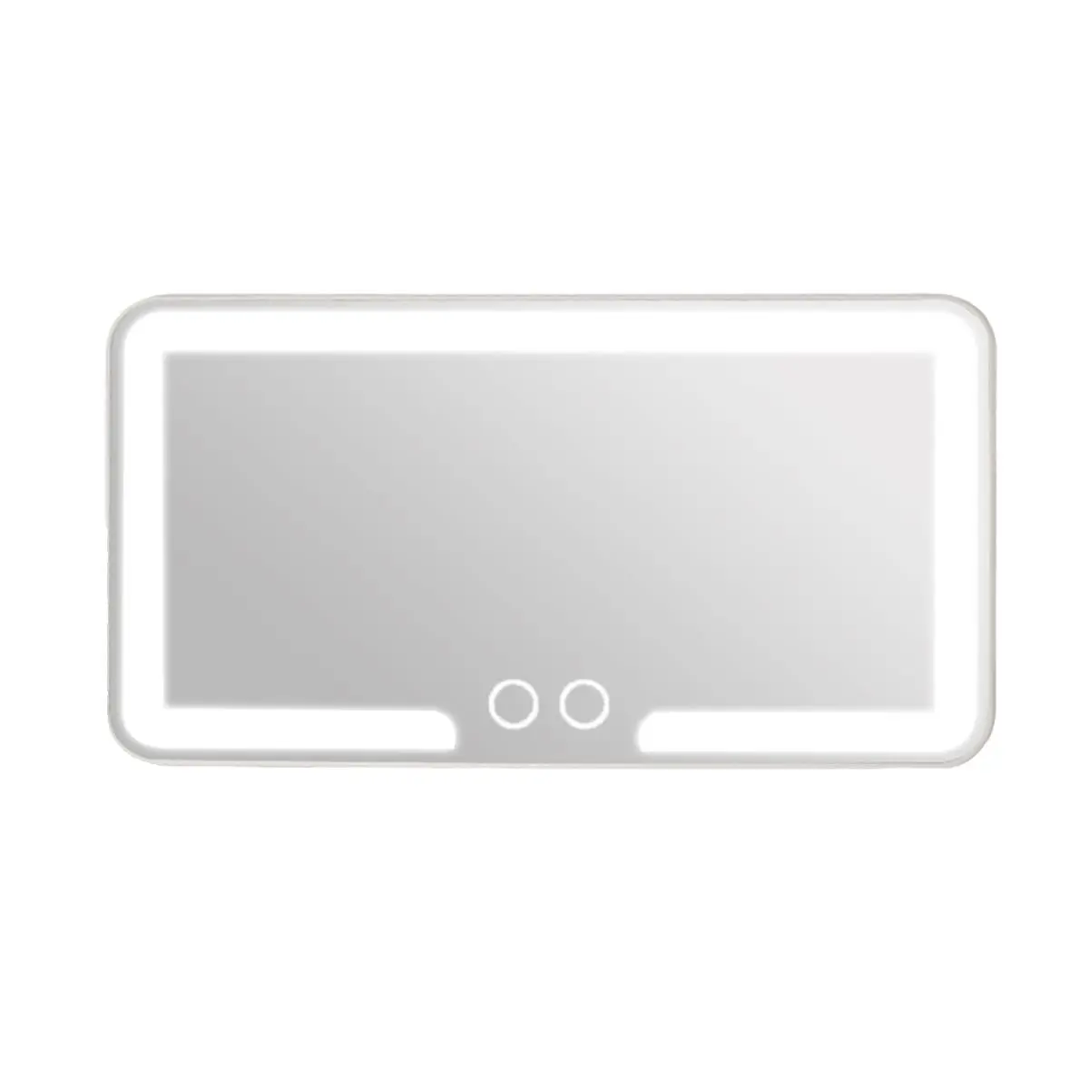 Rechargeable LED Car Makeup Mirror - Dimmable Touchscreen Sun Visor Vanity Mirror with 3 Color Light Modes, Clip-On Foldable Automotive Interior Accessory, Gift for Her, Clips-On