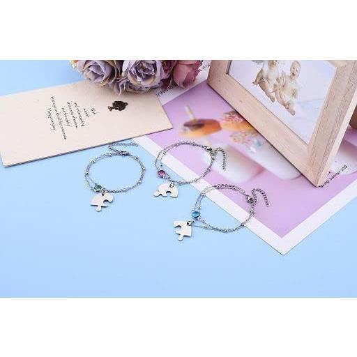 Best Friend friendship Bracelets for 3/4 Heart Puzzle BFF Matching Bracelets Gifts For best Friends Women Birthday Christmas