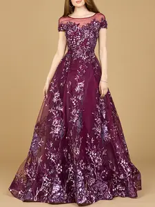 Beautiful Lace Applique A-line Ball Gown | Lara 29619