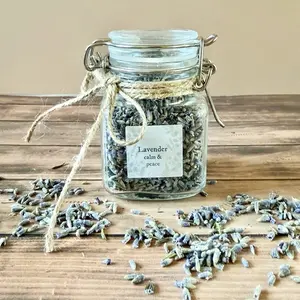 Lavender Herbal Sprinkle Mini Apothecary Jar Dried Lavender Buds for Calm Peace