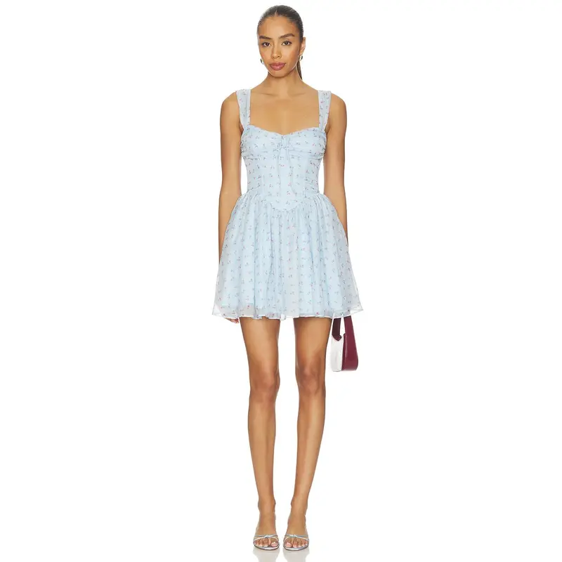 blue dress with lemons FOR LOVE & LEMONS | Cape Cod Beaded Mini Dress