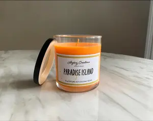 Paradise Island Scented Candle, Basic Wax Scented Candle for Home Decor