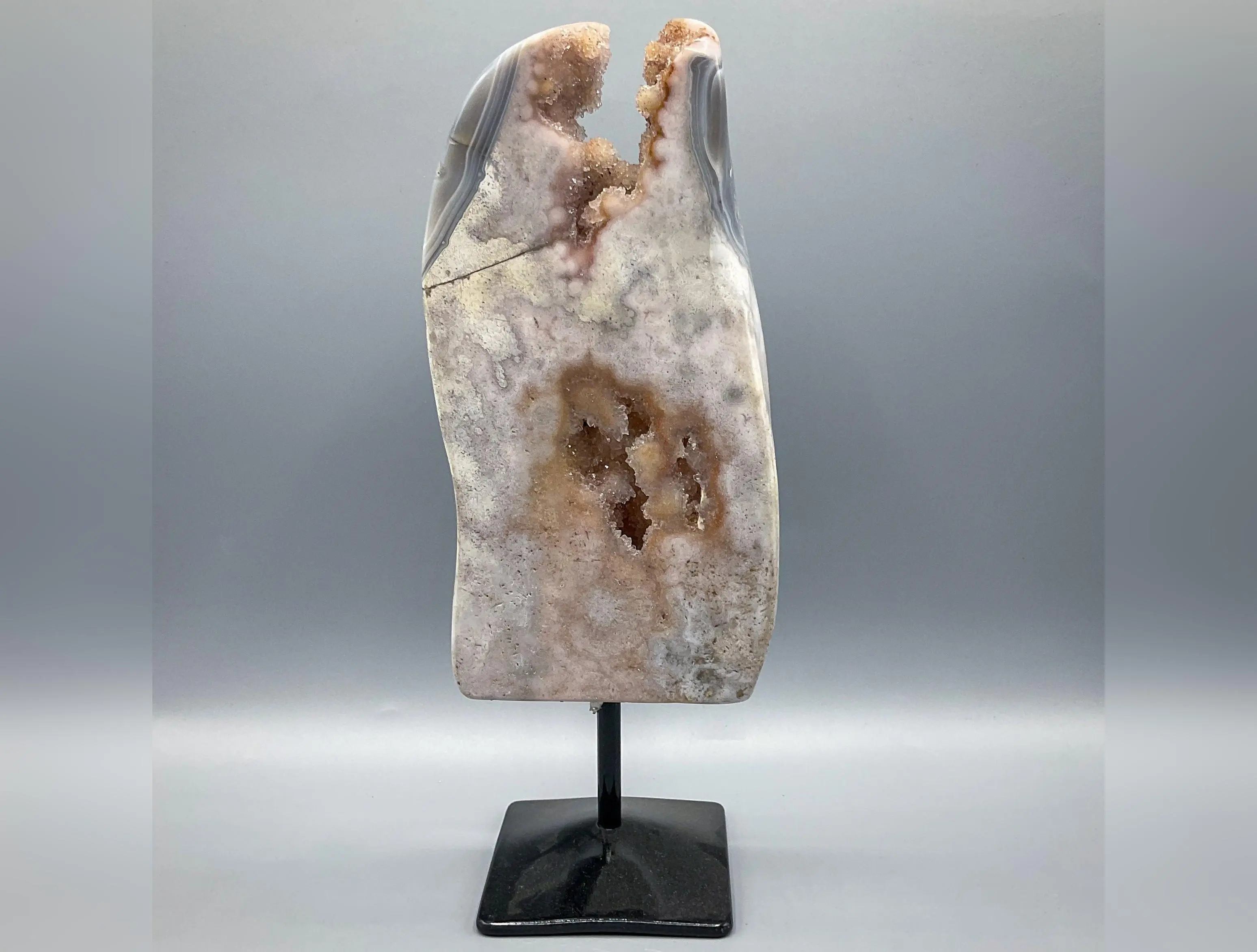 Pink Amethyst Crystal Cluster Agate | 10.5inch Display