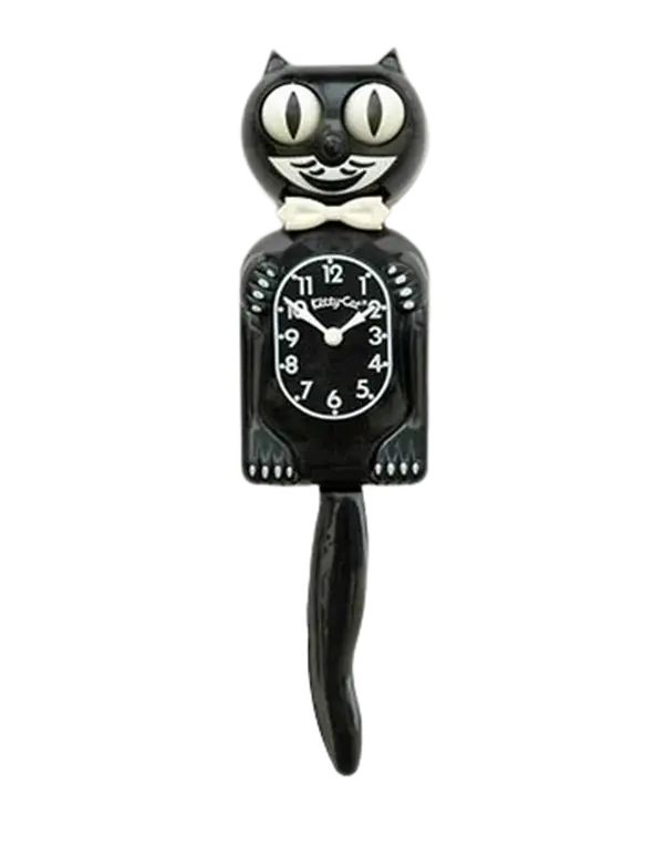 Mini Black Kitty Cat Klock Clock