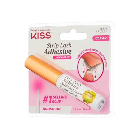 Kiss Strip Lash Adhesive - Clear | False Eyelash Glue, Strip Lash Adhesive, Latex Free