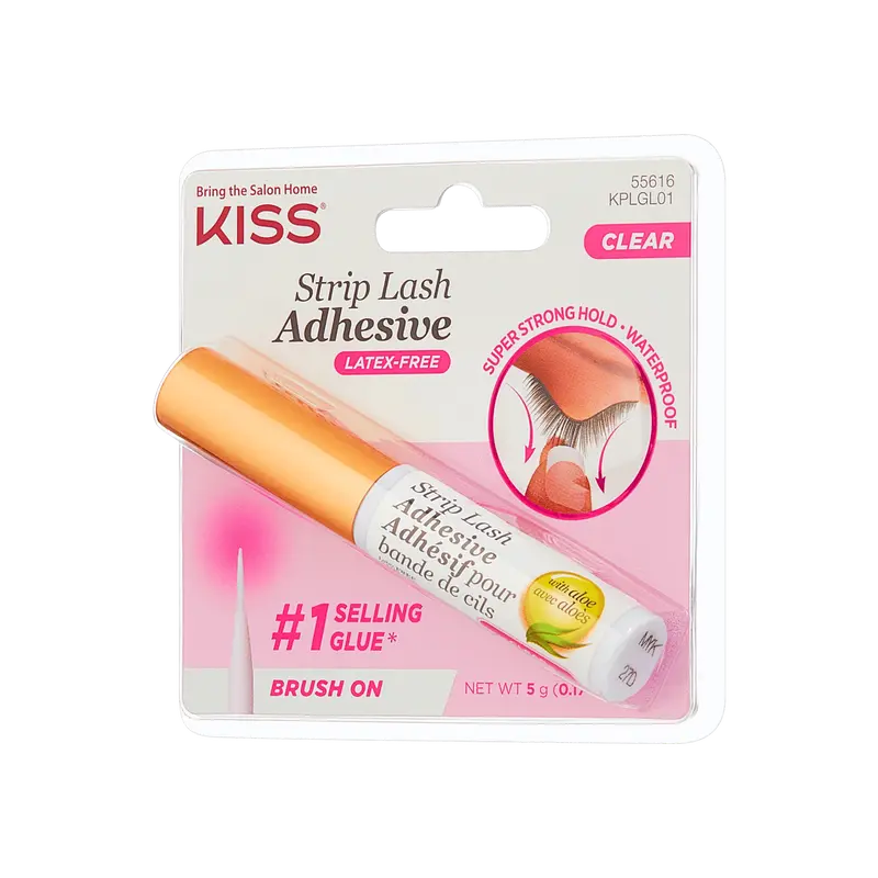Kiss Strip Lash Adhesive - Clear | False Eyelash Glue, Strip Lash Adhesive, Latex Free
