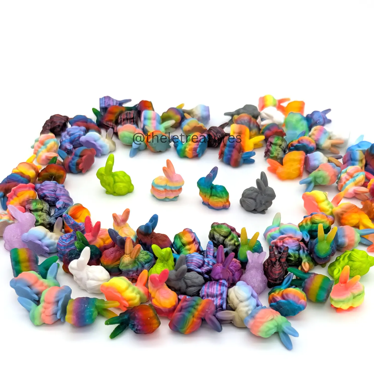 Tiny 3D Bunny Figurines – Perfect for Spring, Easter & Gifting! Easter Basket Must-Haves! Fun & Festive Mini Collectibles Ornaments