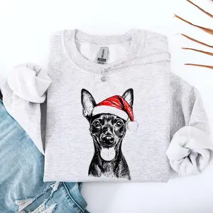 Miniature Pinscher, Min Pin, Dog Lover Apparel, Pet, Dog Breed, Cute Sweatshirt, Crew Neck, Women's, Crewneck