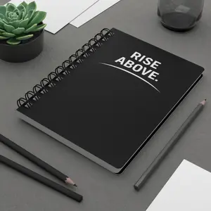 New Year Motivational Spiral Journal, Inspirational Quote Notebook, New Year Mindset Journal, Choose Your Design - Rise Above