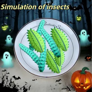 Reslistic Insects Halloween Decorations, 2Pcs Fake Small Scary Toys Halloween Prank Props for Home Indoor Party Decorations Supplies，Prank for Craft Flower Pots Vase Filler Party Table Decoration