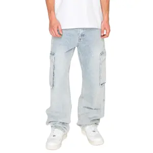 VICTORIOUS ANCHOR Baggy Fit Cargo Denim Jeans