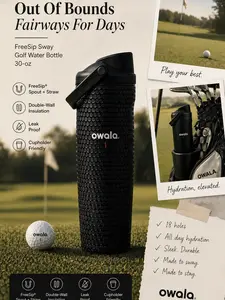 [NEW 2026] Owala Out Of Bounds Fairways For Days FreeSip Sway Golf Water Bottle 30-oz New Drinkware Cup
