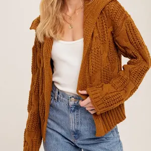 Chunky Patchwork Knit Cardigan