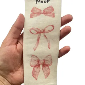 Pink bows coquette fabric bookmark