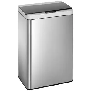 13 Gallon(50L) Trash Can Stainless Steel Kitchen Garbage Can with Automatic Sensing Cover Anti-Fingerprint for Home Office Bathroom Bedroom Kitchen Trash Can with Lid Waste Bin