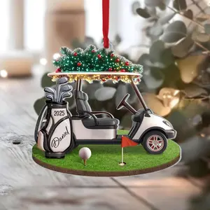 Custom Golf Christmas Ornament, Personalized Golf Backpack Ornament, Golf Club Keepsake, Holiday Gift for Golf Dad, Pro Golfer Gift, Unique Golf Player Ornament, Golf Lover Present