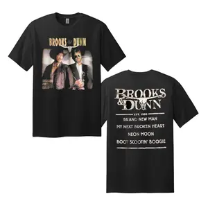 Brooks Dunn Country Music Graphic T-Shirt – Vintage Tour Double Side Tee for Fans Concert Outfit Men Women Tops