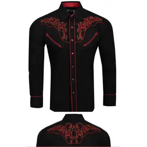 Western Cowboy Black & Red shirt