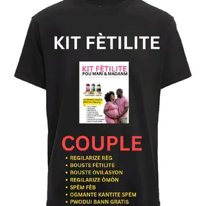 Pretty Woman T-shirt Kit Fètilite for Couple Regularize Rég Bouste Fètilite Bouste Ovilasyon Regularize Omôn Spêm Fèb Ogmante Kantite Spêm Pwodui Bann Gratis