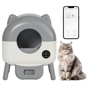 Smart Self-Cleaning Cat Litter Box with APP Control, 76L Extra Large Capacity, Odor Control, Works with Multiple Cat Litters