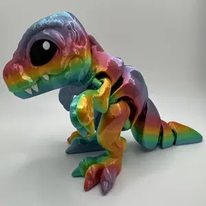 Multicolor Articulated T-Rex – Full-Sized 3D Printed Dinosaur by CinderWing3D