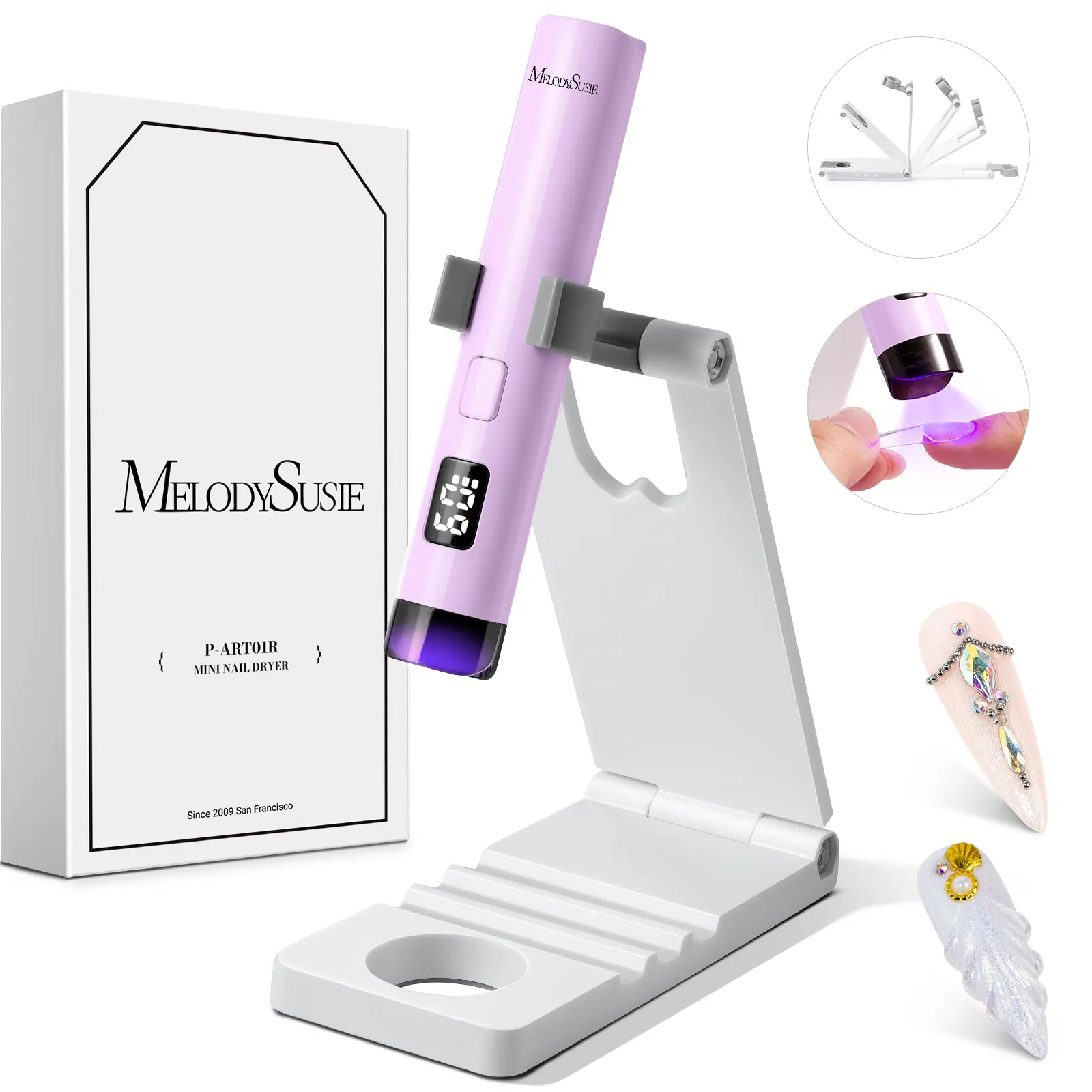 Lavender Purple with Adjustable Stand