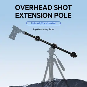DSLR camera overhead shooting pole, camera phone vertical shooting horizontal extension pole, tripod horizontal arm rocker arm horizontal shooting pole horizontal bar extension (25 inches) live shooting, can install fill light, mobile phone, camera