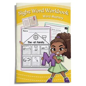Phonics Activity Workbook for Kids, Short A Word Family Practice, -at Sight Words, Reading, Writing and Coloring Activities for Preschoolers and Kindergarteners