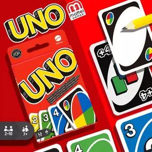 Uno Card Game Classic Uno Paper Cards, Multiplayer Casual Party Tabletop Game, Poker Style Fun for Gatherings