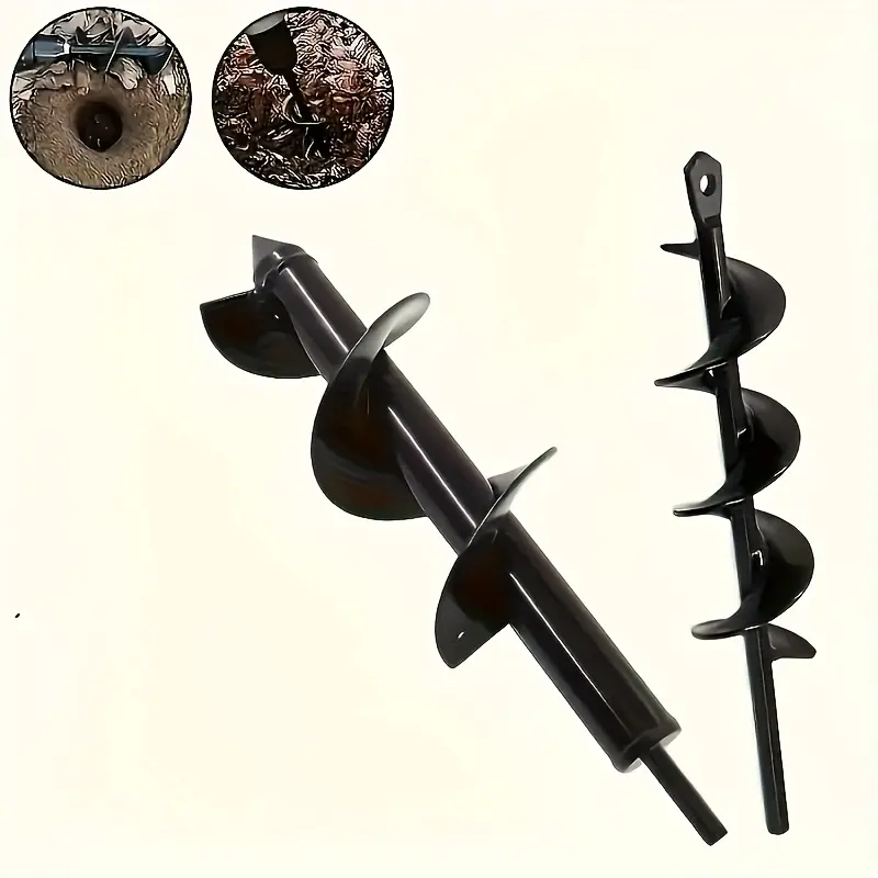 Steel Spiral Garden Auger Drill Bit (1.69x8.66in) - Efficient Fast-Digging Tool for Flower Bulbs, Vegetables, Outdoor Gardening DIY Projects