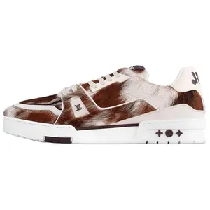 Louis Vuitton Men's Low-Top Leather Sneakers with Round Toe and Lace-Up Closure Trending Shoes, House White Official Shoes to Get / Maison Mihara Verifiable, with credentials and supporting global authentication