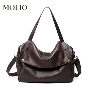 Premium Genuine Leather- Authentic Texture & Feel Stylish Minimalist Leather Shoulder Bag crossbody women bag  large capacity commuter tote  bag