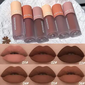Piece Chocolate Lip & Eye Stain Set: 2-in-1 Velvet Matte Finish | Waterproof & Kiss-Proof | Party & Festival Essential | Perfect Valentine's Day Gift lip combo  lip gloss  lip combo【1】