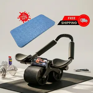 Ab Roller Wheel with Elbow Support, Automatic Rebound Ab Roller for Abdominal Exercise Machine,Abs Workout Equipment,Trainer Fitness Belly Training for Men & Women #abrollerwithelbowsupport #outdoor fun #tiktokmadebuymit #fitnessmusthaves #homeworkout fat
