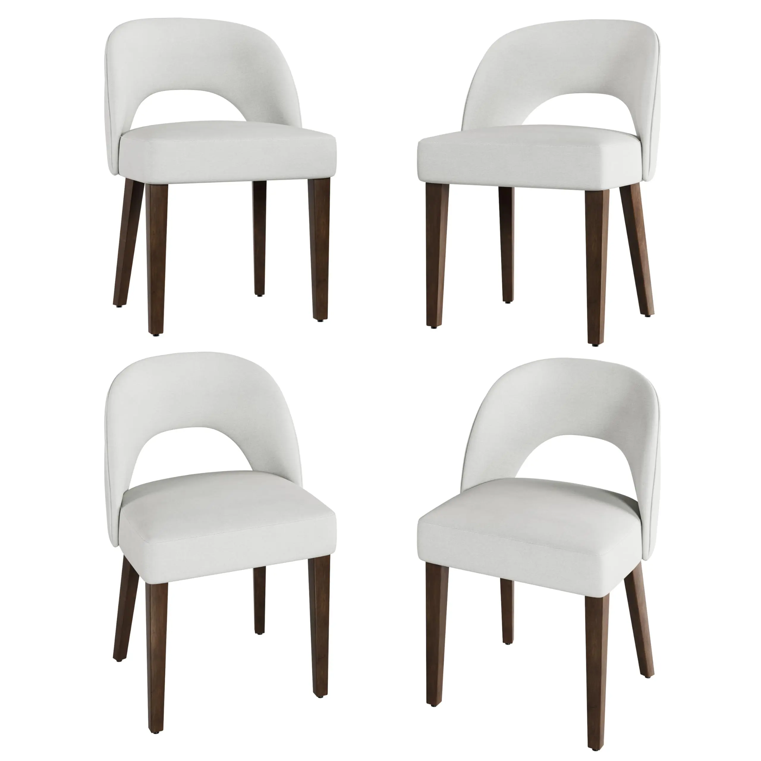 Premium Chenille Fabric Modern Dining Chair, 4-Piece Set – Padded Cushion – Ideal for Kitchen & Dining Room