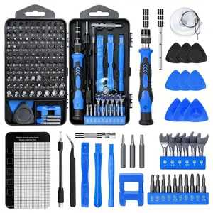 1pc 138-in-1 Multi-Tool Repair Kit for Smartphones, Tablets, Watches, Cameras- Precision Magnetic Multipurpose Screwdriver Set with Mini Wrench, Stripped Screw Remover and Screwdriver Bits