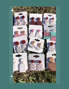 Live Only- Envelopes , 3 pairs of earrings, Pick during Live Polymer Clay
