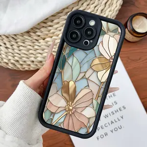 Softcase for iPhone11/12/13/14/15/16/promax/x/xs/xr/xsmax CasePremium Vintage Flowers Anti-Fall Shockproof Protective Slim Cover