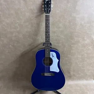 High Quality GIB Blue J45 Acoustic Guitar, Spruce Top, 20 Frets, Bone Nut, Suitable for Beginners/Advanced Players, Warm Tone Guitar for Practice