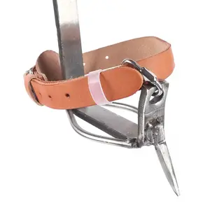 Stainless Steel Tree Climbing Spikes Gaffs Spur Pair Set with 2x Ankle Straps