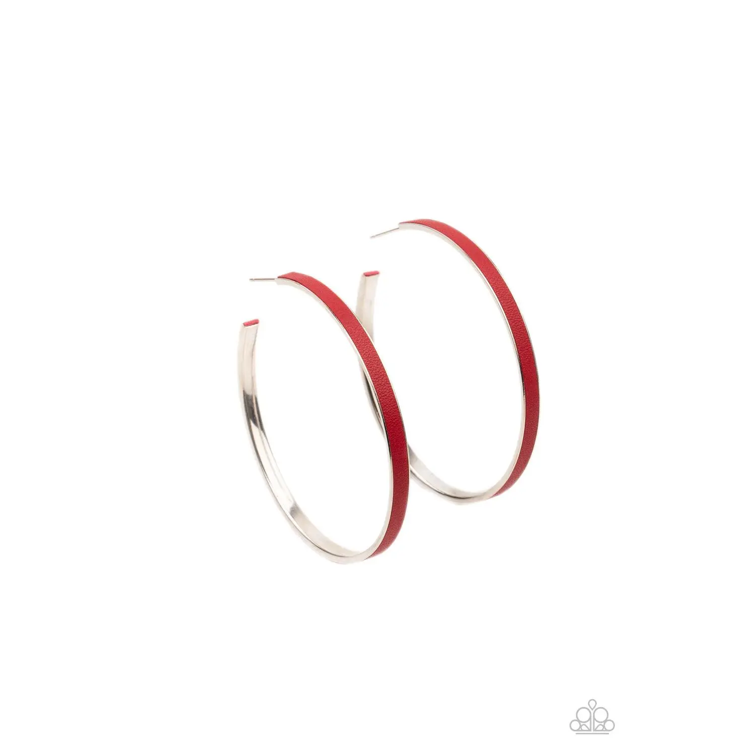 Fearless Flavor - Red Leather Hoop Earrings