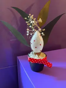 Blissful Button Tree 38 / Button Flower Bouquet / Faux Potted Plant / Home Decor / Artificial Flowers