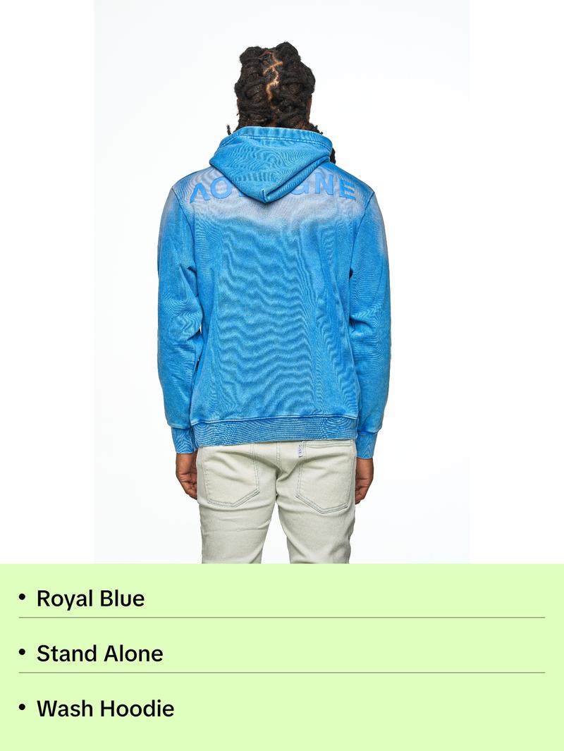 AOLOGNE STAND ALONE WASH HOODIE (ROYAL BLUE)