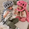 Dinosaur Skeleton Hat, Dinosaur Plush Cosplay Headgear Costume-Halloween Decorations and Party Fun Dinosaur Skeleton Plush Wearable Pilow-Fun Role-Playing