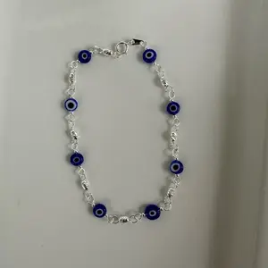 Silver .925 Bracelet with Eye Turco Design, 20 cm Length