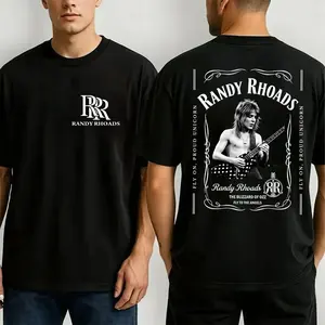 Randy Rhoads Blizzard Of Ozz Guitar Legend Comfort Color Letter Printed Tee Ring-Spun Cotton Soft-Washed T-Shirt Trendy Tops Perfect Gift
