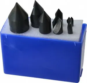 M.A. Ford High Speed Steel Single End Countersink Set, 7-Piece, 3/16 to 1" Head Diam, 60° Included Angle, 1 Flute, Model 64100071